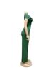 TW730 Summer Fashion Solid Color Square Neck Top & High Waist Wide Leg Pants Set