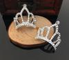 5pcs Fashion Alloy Crown Flatback Rhinestone Buttons for Jewelry Accessories 28mm