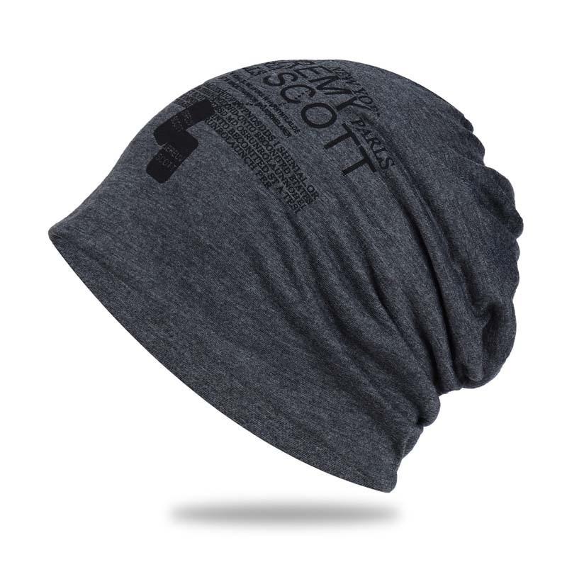 Hip Hop Letter Knit Beanie With Breathable Polyester For Adults Spring Autumn Wear