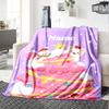 Custom Name Christmas Theme Printed Blanket - Perfect for Couch, Bed, Travel & Outdoor Use | Machine Washable, Cozy & Durable.