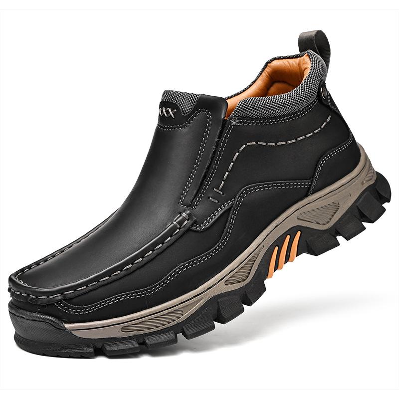 

Осенне-зимняя мужская обувь с высоким верхом, износостойкая и нескользящая, для улицы, городские мужские повседневные ботинки 43