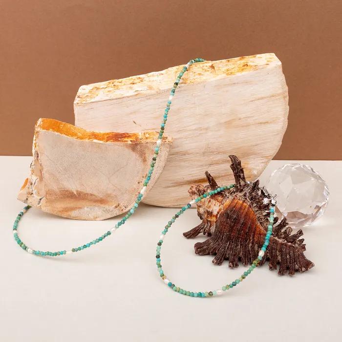 Anther Turquoise Bracelet [Flower Rice Turquoise Pearl Bracelet]