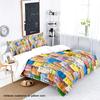 3-piece Down Duvet Cover with Cat Pattern Print (1 Down Duvet Cover+2 Pillowcases, No Core) Soft and Comfortable Bedding Set