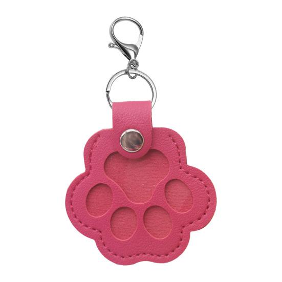 Faux Leather Paw Keychain Pet Hair Keepsake Paw Charm Key Holder Unique Memorial Collection Pet Memorial Gift