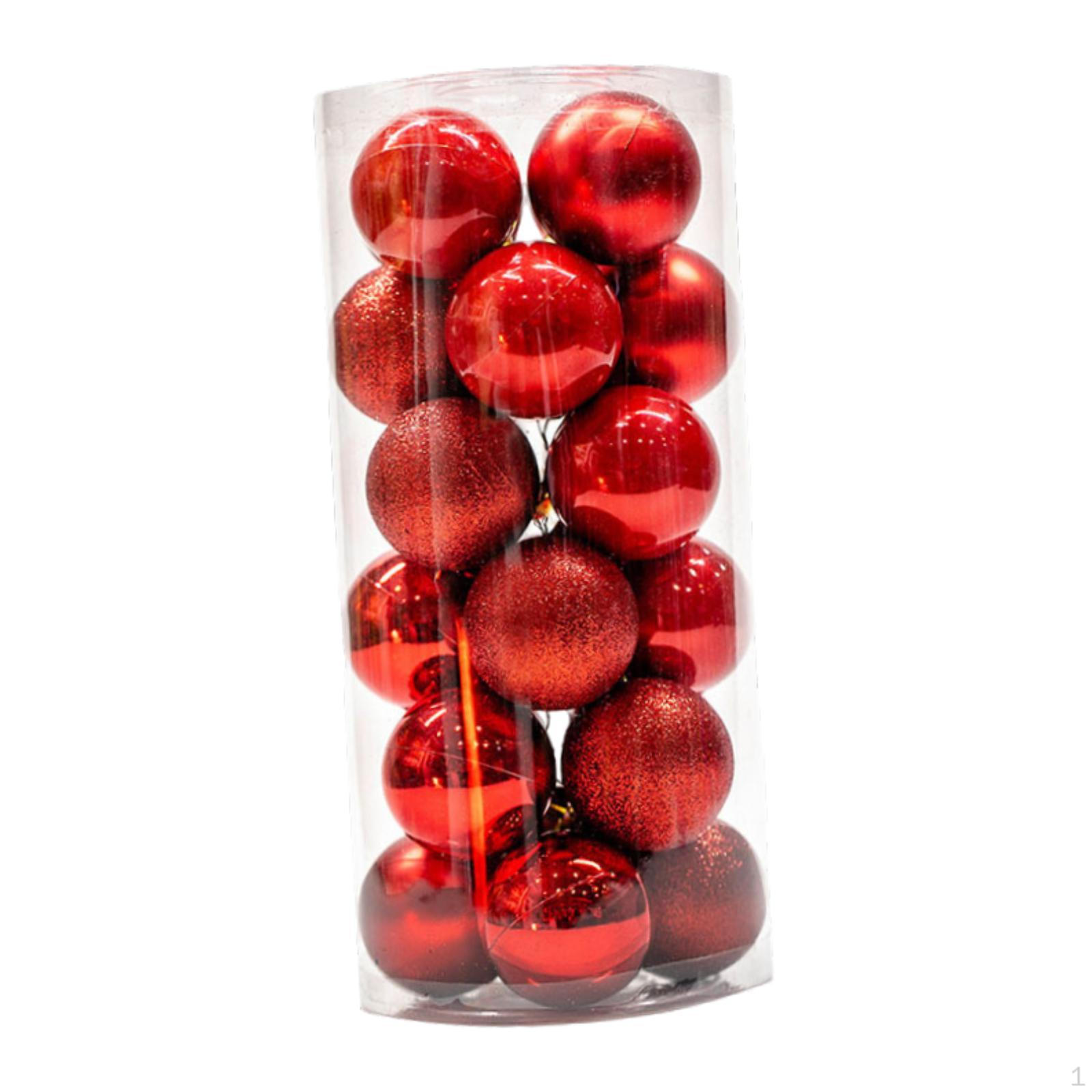

24 Рождественских шара, подвесные украшения для гостиной и праздника Red 3 cm