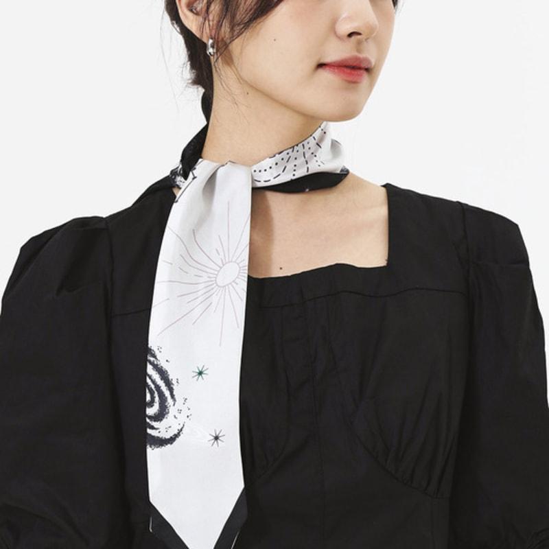 ONSZ Black and White Universe Twilly Scarf