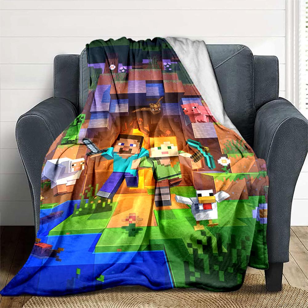 Minecraft Blanket Warmthful Decor Great for Bed Livingroom Office All-Season Use Stylish Decor Best Holiday Gift for Friends Family