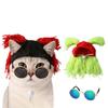 Rock Roll Style Pet Leaky Ear Cap Wig Cap Pet Cosplay Headwear Funny Cat Hat  Party Costume