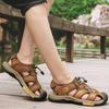 Men Hiking Sandals Outdoor Black Brown Water Shoes Wide Palm Athletic Closed Toe Sport Sandals Beach Shoes Large Size