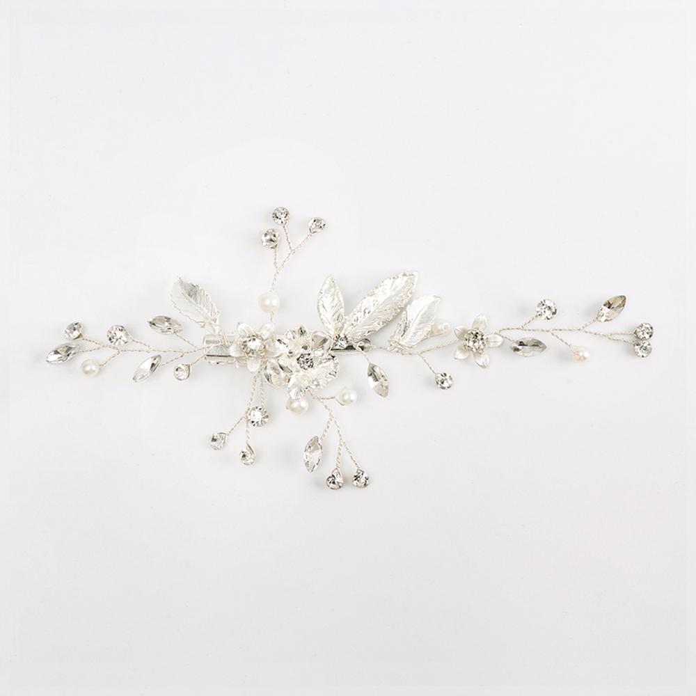 Wedding Hair Accessories Bride Headwear for Bridal Crystal Hair Clip Alloy Flower Hair Pins