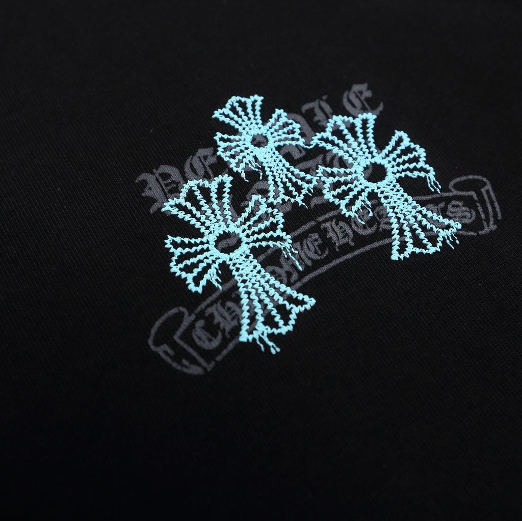 1970 CHROME HEARTS 2025 Summer New High Quality Cotton Round Neck Loose Large Size Men's and Women's T-shirt Couple T-shirt