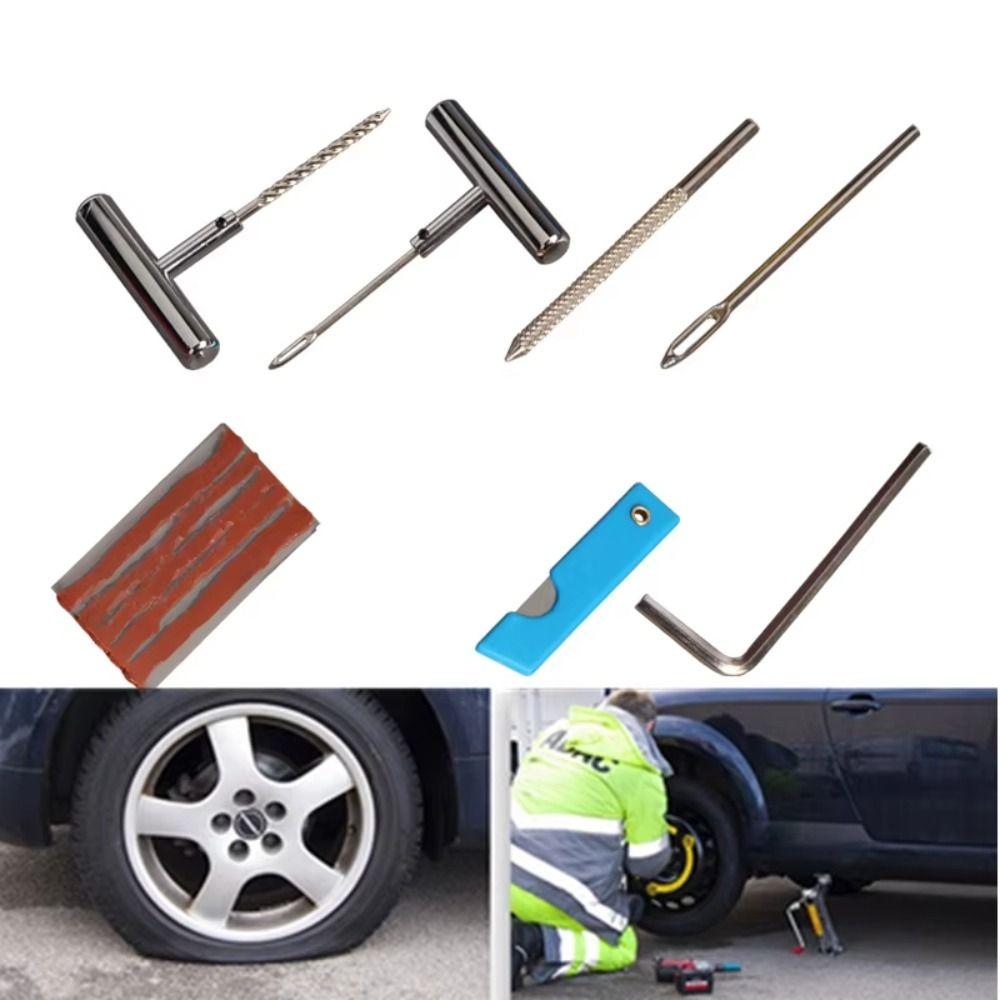 Mini Tool Kit Puncture Repair Kit Heavy Duty Tubeless Tire Repair Tire Repair Tool Kit  Motorcycle