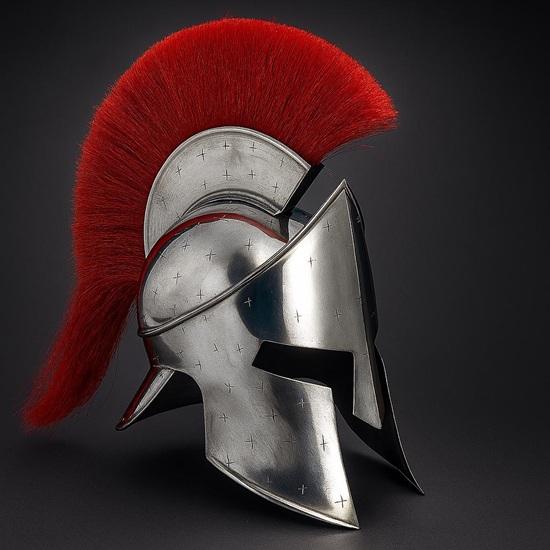 Spartan Helmet Handmade Greek Warrior Armor for Cosplay, LARP, Halloween Decor High-Quality Replica Helmet Medieval Decor