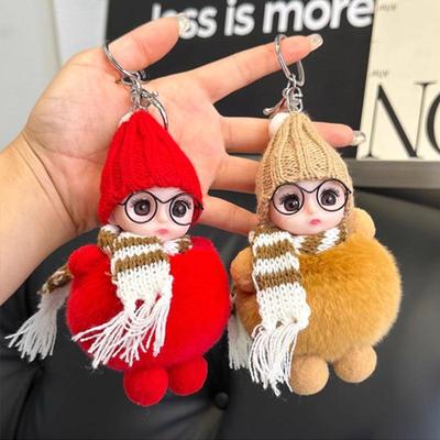 Internet Celebrity Scarf Doll Keychain Plush Pendant: Unisex Bag Charm & Birthday Gift