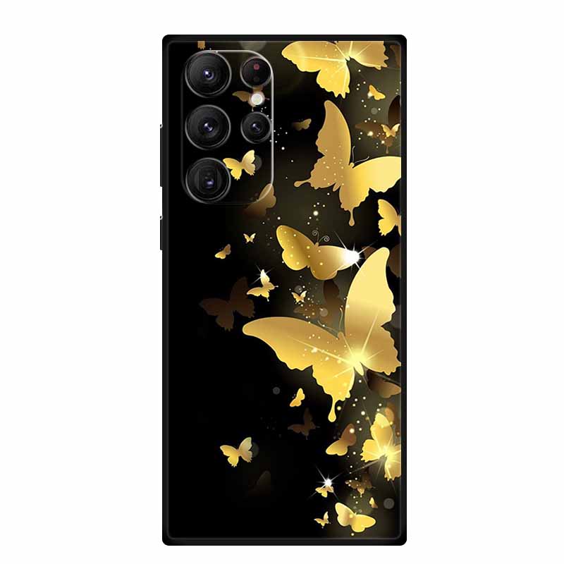 For Samsung S23 Ultra Phone Case Cover S23Ultra Black Silicone Soft Back Case For Samsung Galaxy S22 S23 Ultra Case S 23 Ultra