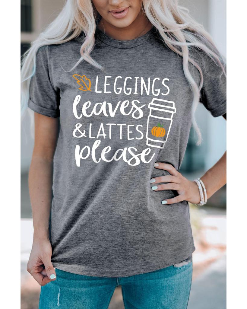 Azura Exchange Leaves and Lattes Please Graphic Tee