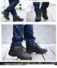 Men's Leather Non-slip Hiking Shoes - Large Size, Thick Sole, Outdoor Sports.
