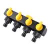 4-Way Water Splitters 1" To 3/4" To 1/2" Thread European Standard Female Thread Water Faucet Watering Connector Fittings Valve