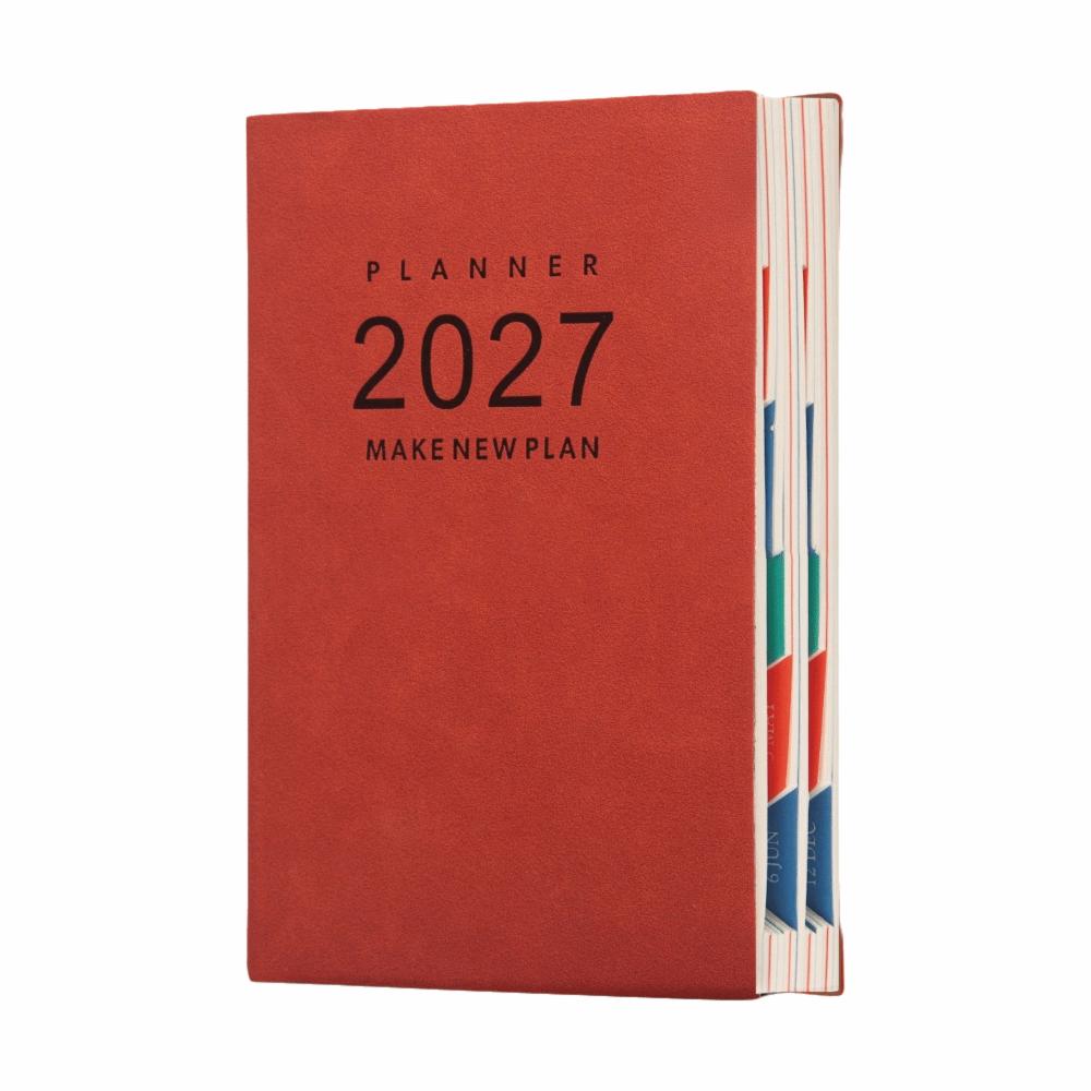 

High Quality A5 2027 Planner Book English Efficiency Manual Notebook Business Daily Planner Business Planning червоний
