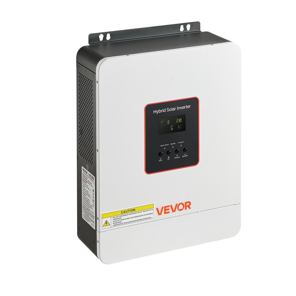 Inverter Solare Ibrido 3000W, da 24V CC a 230V CA, Inverter di Potenza Caricabatterie a Onda Sinusoidale Pura, Controller Solare MPPT 80A Integrato, Compatibile con Piombo-Acido