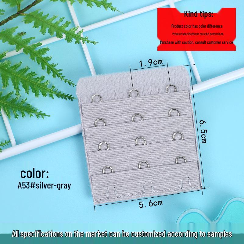 Bra Extension Buckle: 4 Rows, 3 or 4 Buckle Options, Stainless Steel, Large Size Adjustable Extender.