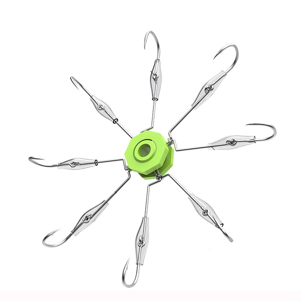 Crab Steel Flap Explosion Hooks 6/8 Claw for Square Bait Squid Fishhook Carbon Easy Carp Fishing Jig Hook Tackle Accessories 260319