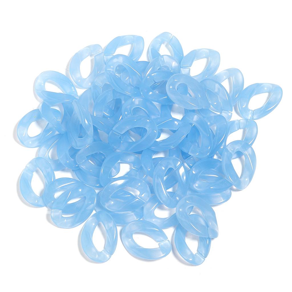 50pcs/lot Acrylic Twisted Chain Links Candy Colored Bracelet Connector Clasps For DIY Handmade Exquisite Earrings Accessories
