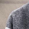 Men's Cardigan Sweaters Knitted Full Zip Collared Regular Fit Jacket Casual Color Block Baggy Winter Warm Coat