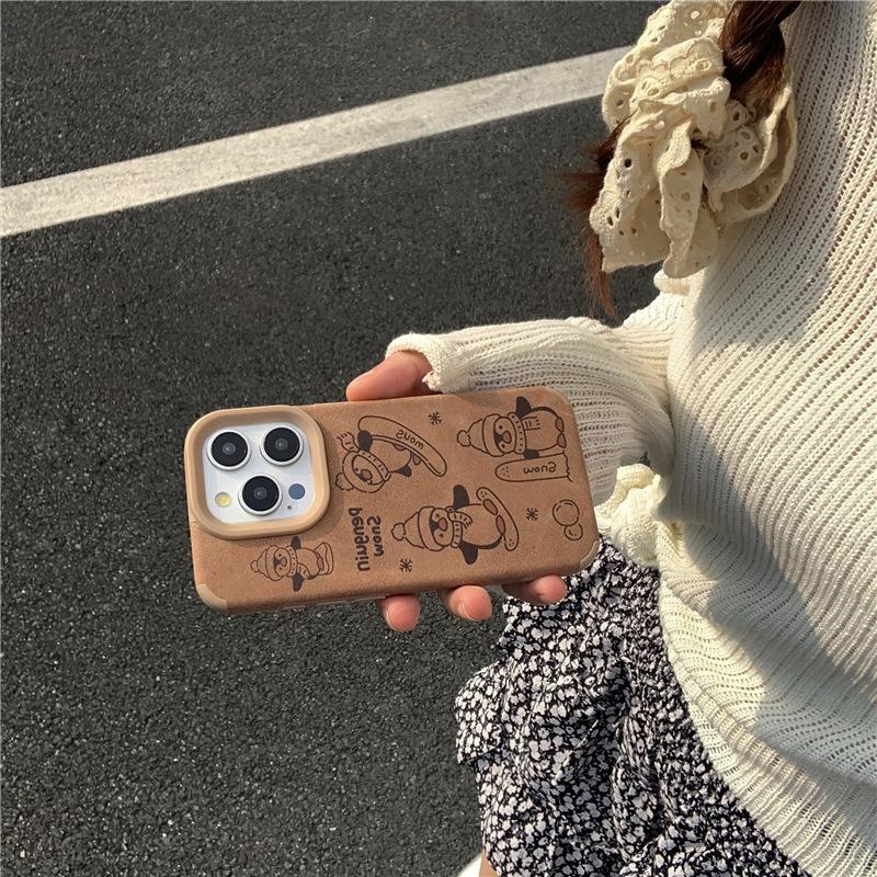 

Осень и Зима Коричневый Скейтборд Пингвин Подходит для 12 Apple 16 Чехол для Мобильного Телефона IPhone 15 ProMax Противоударный 14 Противоударный 13 Apple XS