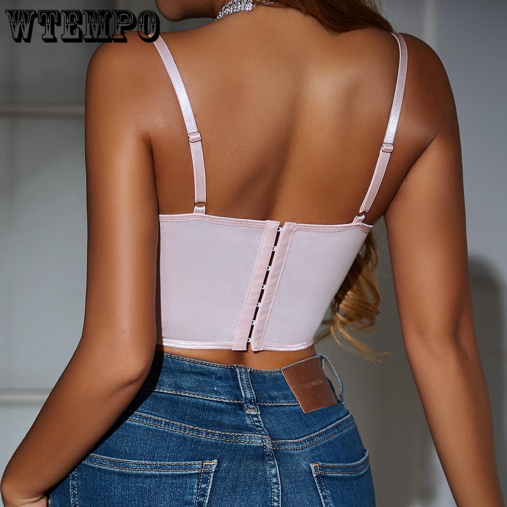 Spring and Summer Lace Floral Fragments Texture Fabric Small Sling Sexy Hottie Small Vest