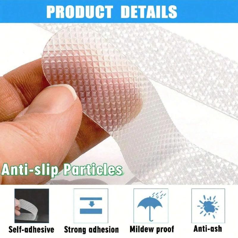 24pcs/Package Transparent Anti-Slip Stickers For Bathroom Floor And Shower - Bathtub Floor Safety Anti-Slip Strips