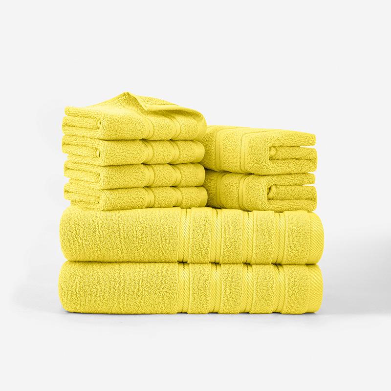 Plain Cotton Eight-piece Set of Towels 22 Towels 4 Square Towels, Promotional Embroidery Available