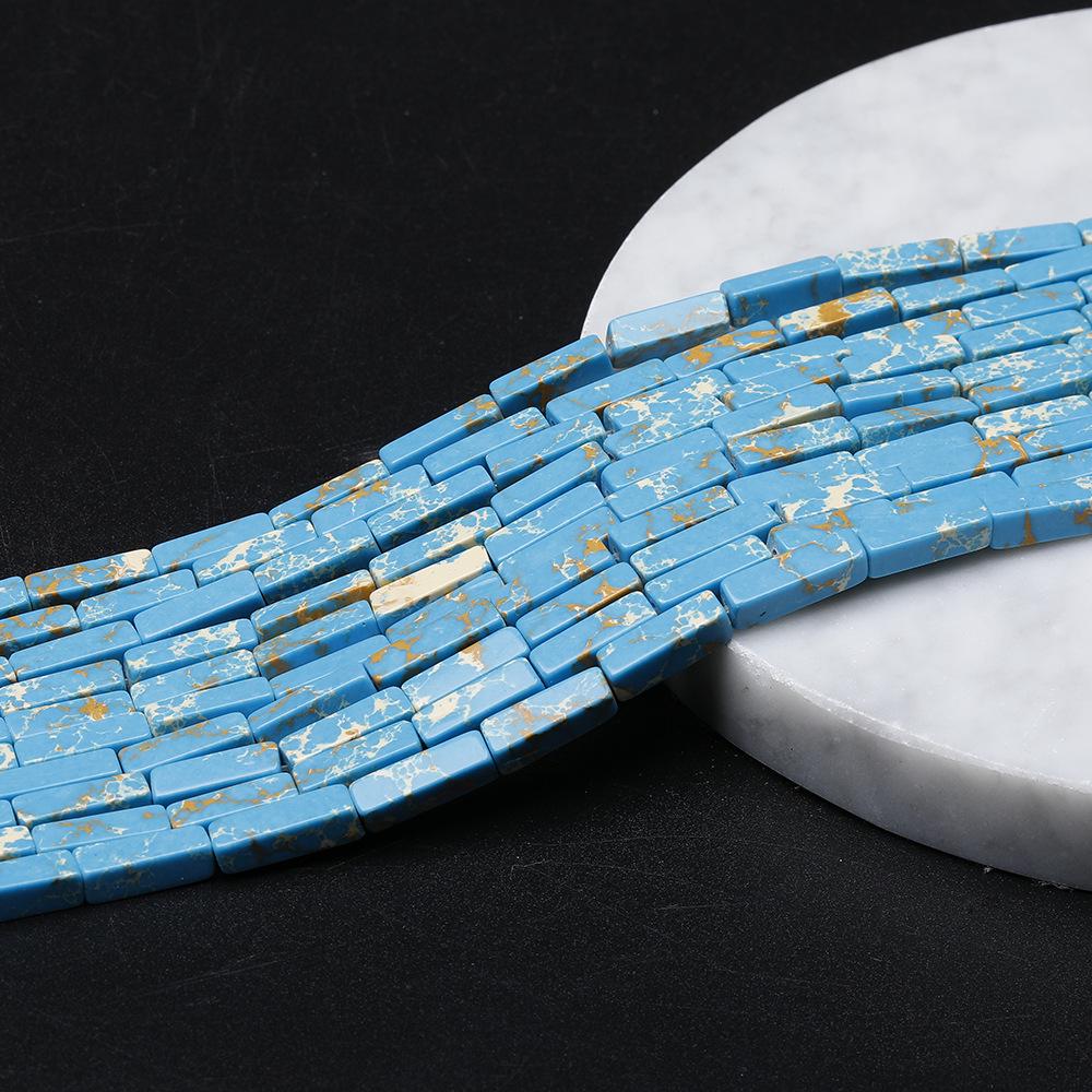 

Прямокутні трубчасті намистини з натурального напівдорогоцінного каміння для виготовлення ювелірних виробів своїми руками, аксесуари з прямокутних намистин 4x13 мм. 4*13mm