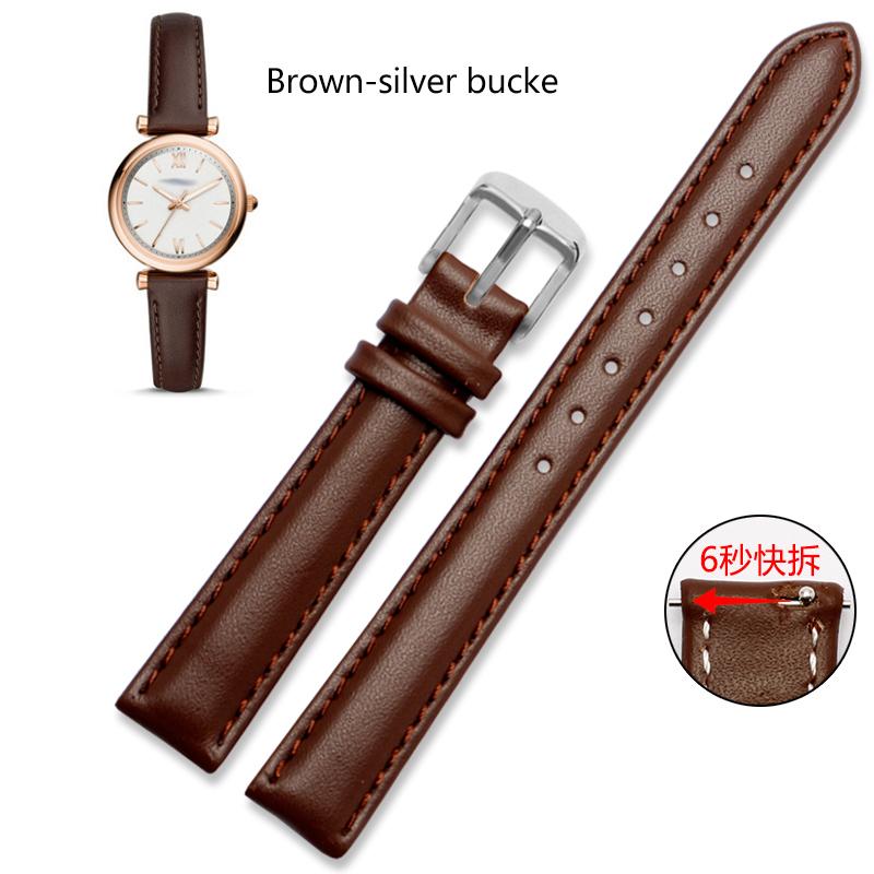 12mm 14mm 16mm 18mm 20mm Men Women Genuine Leather  Watch Band For Casio Fossil DW Folli Follie Watch Strap Bracelet Accessories