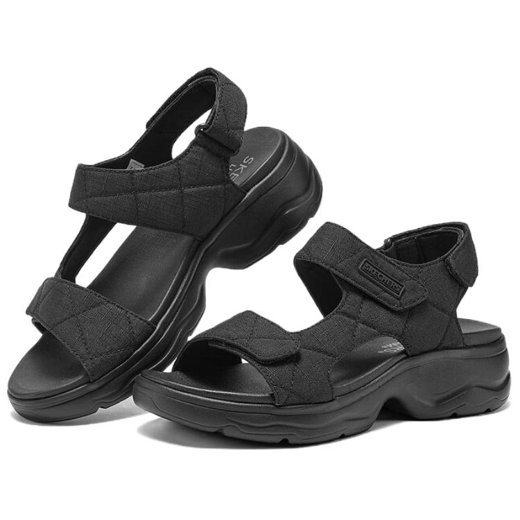 Skechers Casual Sandals Soft Comfortable Beach Sandals Women Sandals Black 163542-BBK