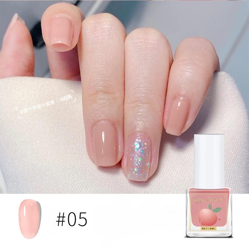 

Лак для ногтей на водной основе, прозрачный цвет, без запекания, долговечный, отрываемый, прозрачный глянцевый лак для ногтей 05