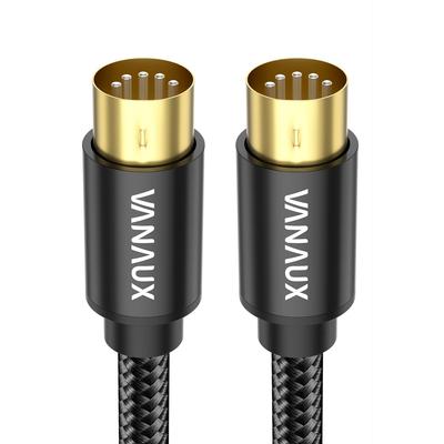 VANAUX MIDI Cable, 5-Pin DIN Male To Male Keyboard Cord, for Connecting Synthesizers, Electronic Drums, Digital Pianos, MIDI Keyboards, and More (3m)