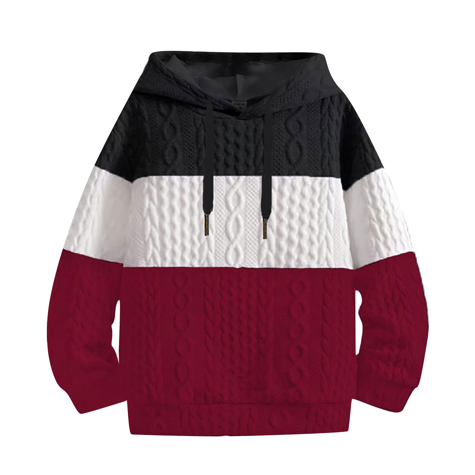 Мужской однотонный свитер с капюшоном — фото 5