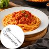 Stainless Steels Spaghetti Spoon and Tongs Ergonomic Kitchen Tool With Drain Holes For Frying Boiling And Serving Food