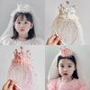 Princess Crown, Veil, Birthday Hat, Headwear, Shiny, High-End Children'S Headband, Crown Girl'S Veil Hair Accessory