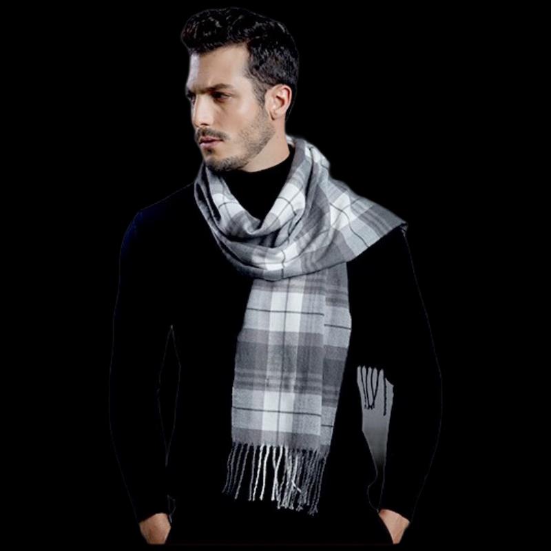 

Шерстяной шарф в клетку ретро Hengyuanxiang