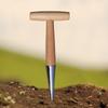 Hand Dibber Stainless Steel Seed Planter Tool With Wood Handle Hole Digger for Sowing Transplanting Planting Bulb Digging
