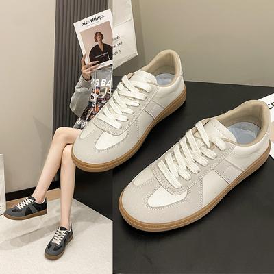 Dexun Shoes Women'S Simple Leather Surface Casual Platform White Shoes Beef Tendon Sole Comfortable Versatile Board Shoes