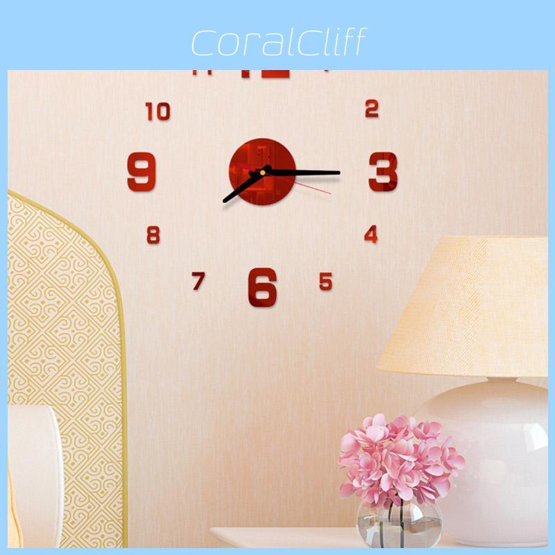 Elegant 3d Diy Acrylic Digital Wall Clock For Creative Home Living Room Decoration