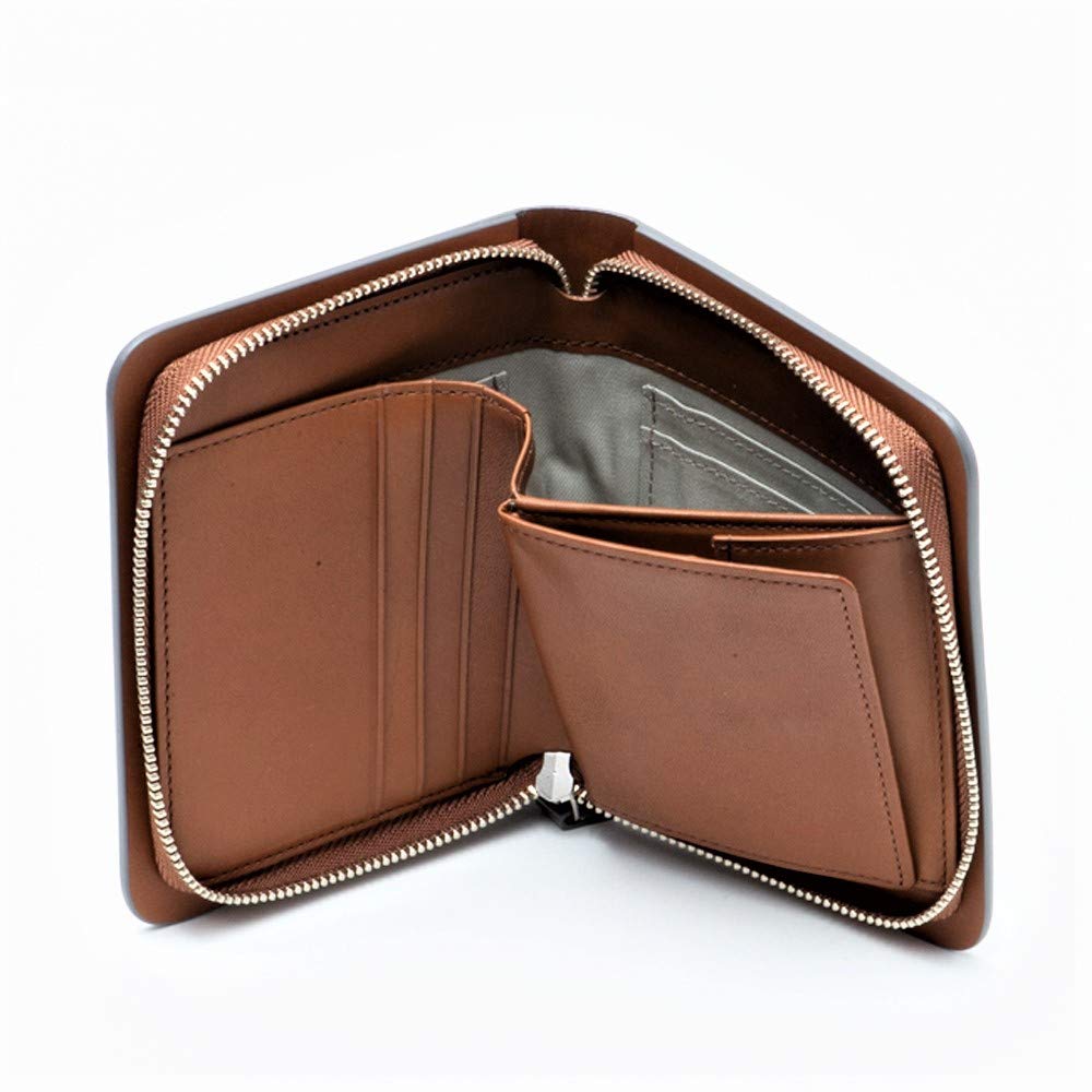 Margaret Howell Idea Benjamin Folding Wallet, Cowhide Leather, No-Stitch Construction, MHLW8JS1, Women's, Gray