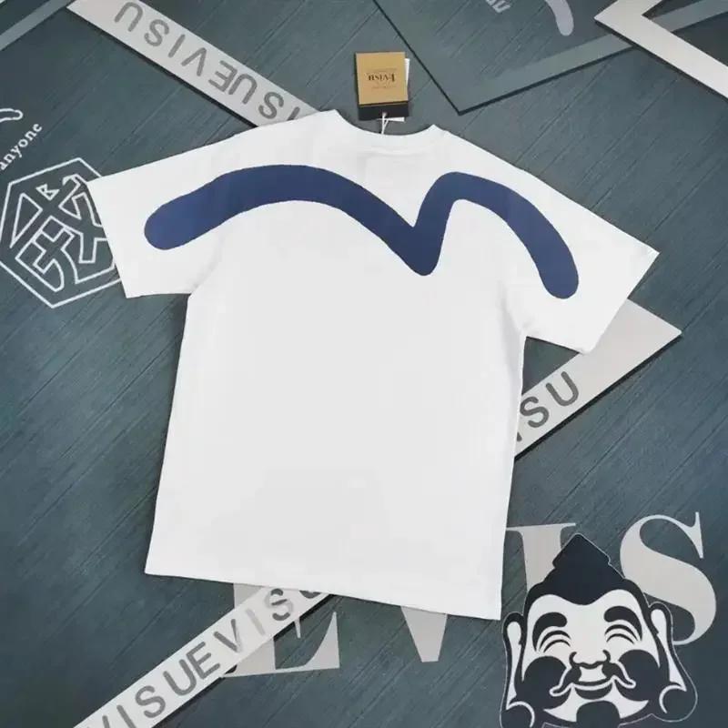 24 Fushen Dharma Buddha Head Stitching Large M Print Cotton Short Sleeve and WoRound Neck Letter T-shirt