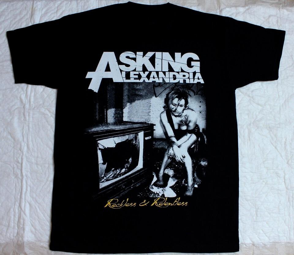 ASKING ALEXANDRIA RECKLESS AND RELENTLESS T-shirt Black Men S-2345XL XXXL