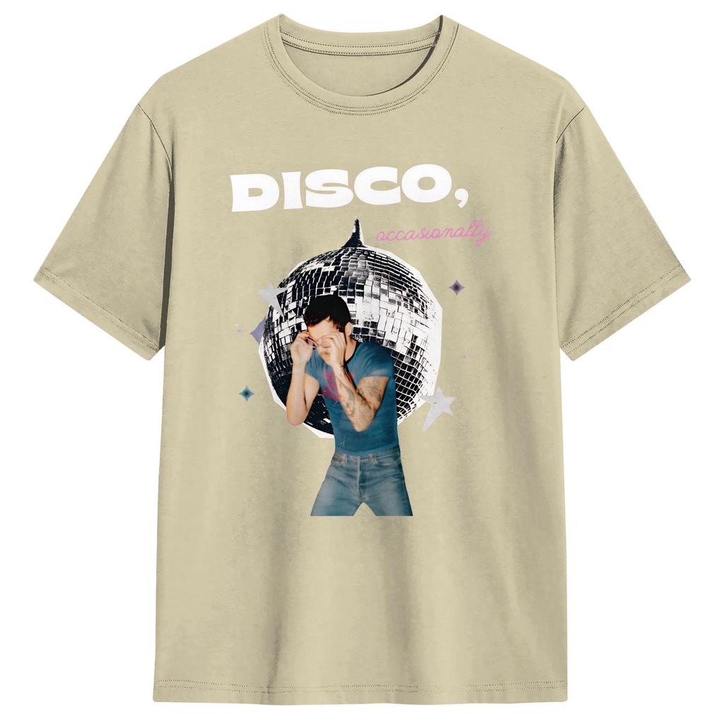 Disco Occasionally Music Harry Styles Kiss All The Time TShirt Unisex  Fashion Cotton Tee Shirt Short Sleeve T Shirt Plus Size Top