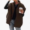 Cross-border Amazon casual versatile solid color plush vest women's winter new warm single-breasted sleeveless coat women