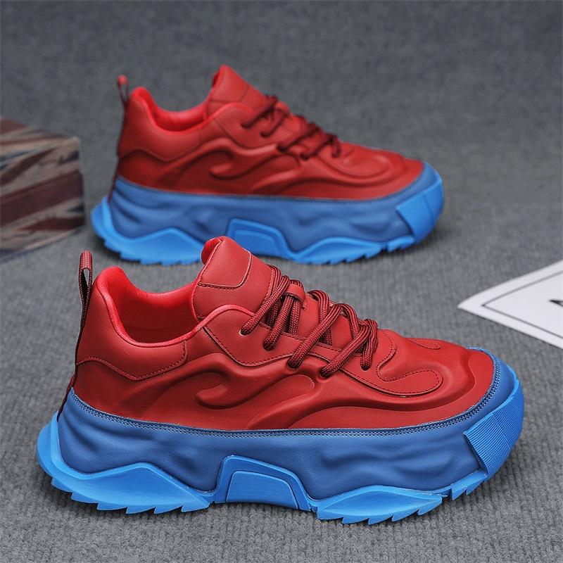 Fashion Shoes for Men High Quality Platform Sneaker Fad Leather Thick Sole Leisure Men Sneaker Outdoor Hiking Men Shoe Zapatillas Hombre